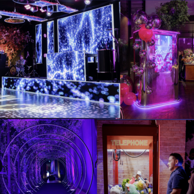 COMBO 8 (CONDIÇÃO ESPECIAL) House de Led + Soleira de Palco + Máquina de Bichinhos/Bolinha de Acrílico + 10 Arcos de Led